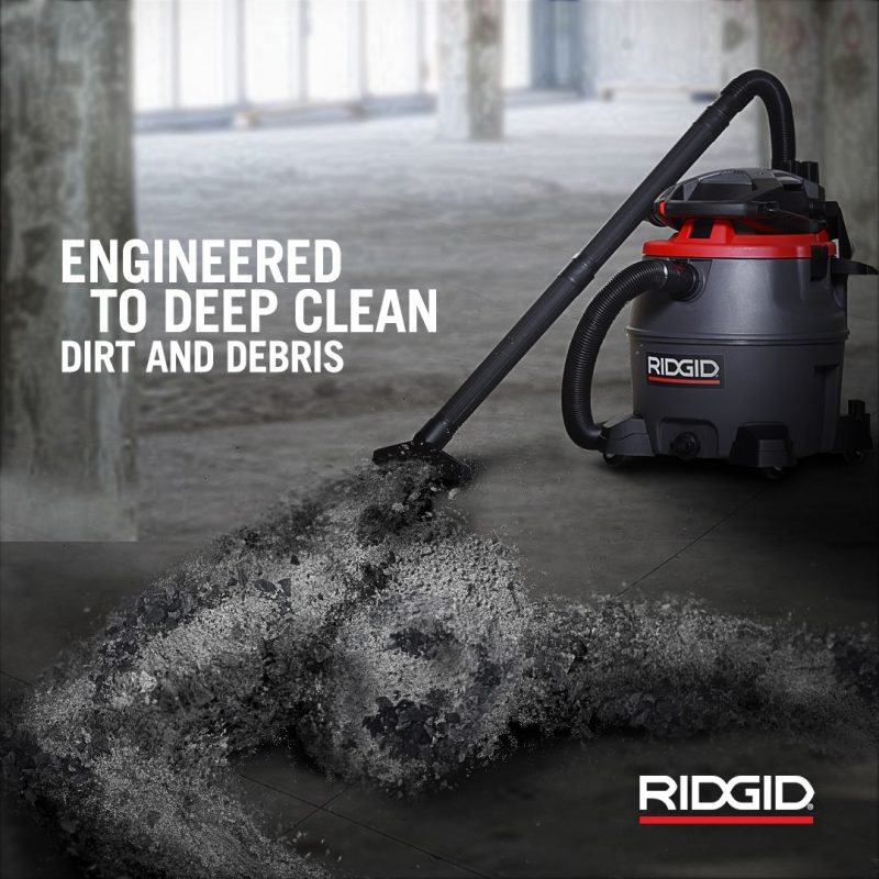 Máy hút bụi công nghiệp Ridgid có lực hút cực mạnh
