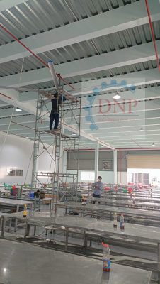 THI CÔNG LẮP ĐẶT QUẠT TRẦN TẠI XƯỞNG MAY MẶC KVAT GARMENT 4 lắp đặt quạt Kvat Garment