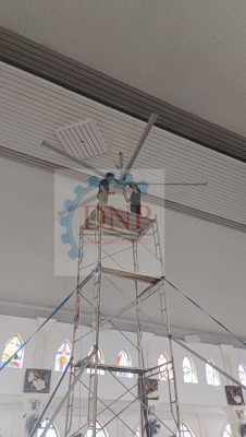 Lắp đặt quạt trần tại Nhà Thờ Bình Minh