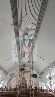 Lắp đặt quạt trần tại Nhà Thờ Bình Minh